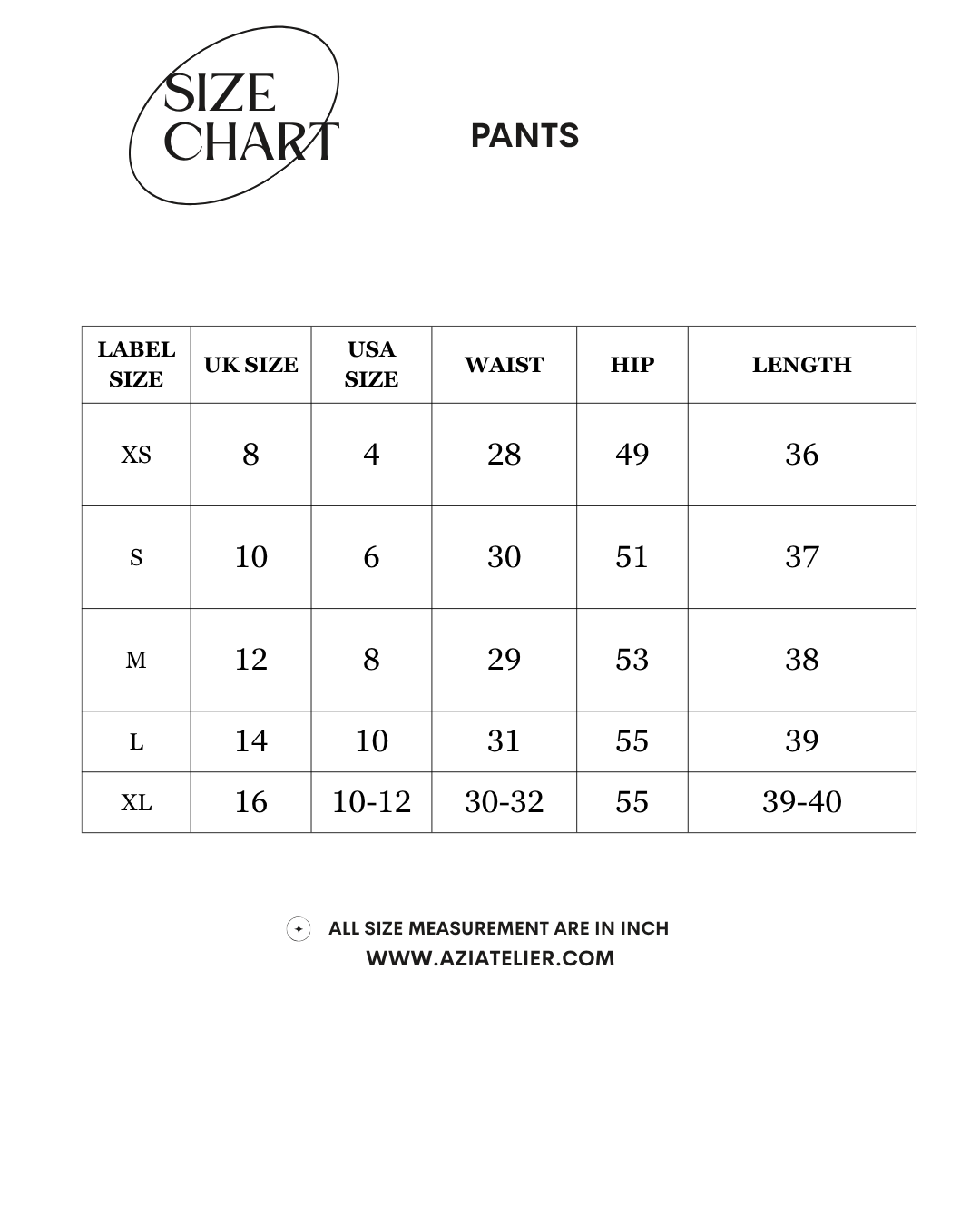 Size Guide