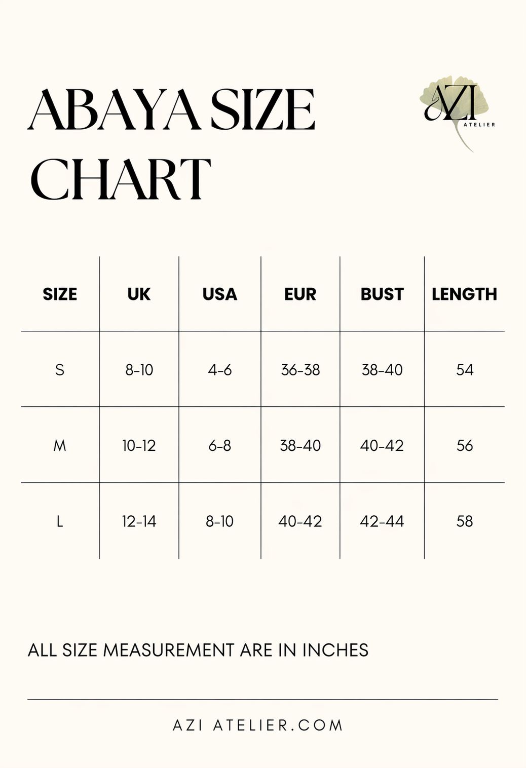 Size Guide